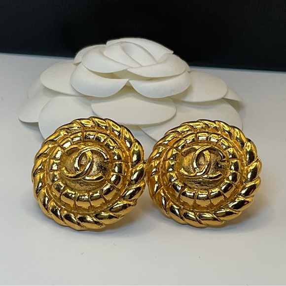 CHANEL Jewelry - CHANEL Gold Spiral Earrings